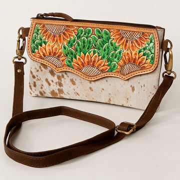 American Darling Cross Body Hand Tooled Full Grain Genuine Leather Western Women Bag Handbag Purse | Crossbody for Cute